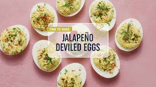 Jalapeño Deviled Eggs Perfect Appetizer Recipe [upl. by Hairehcaz]