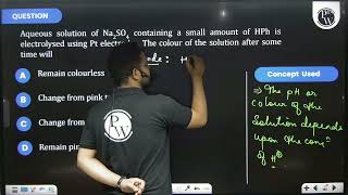 Aqueous solution of Na2SO4 containing a small amount of HPh is electrolysed using Pt electrodes [upl. by Eelarbed]