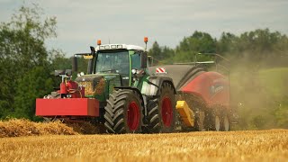 Fendt 930  Fendt 716 Vario mit New Holland Big Baler 1290 beim Stroh Pressen [upl. by Eartha768]