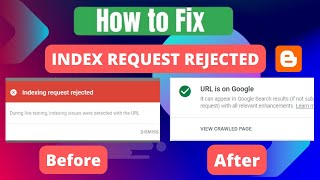 Indexing Request Rejected Blogger  Google Search Console   URL is Not on Google  100 Fixed [upl. by Gregrory]