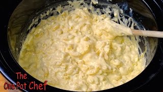 Slow Cooker Macaroni and Cheese  One Pot Chef [upl. by Sayres]