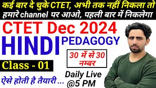 CTET Classes 2024  Class1  Hindi Pedagogy  CTET Previous Year Question Paper  CTET Preparation [upl. by Saisoj]