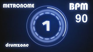 드럼존 메트로놈 90 BPM  Metronome  Click amp Voice  1 hour [upl. by Libove521]