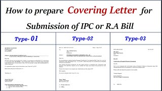 How to write covering letter for IPC Submission  Cover Letter for Construction Bills submission [upl. by Ainahs67]