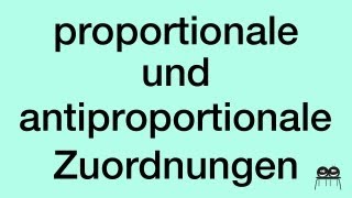 Proportionale und antiproportionale Zuordnungen [upl. by Joellyn]