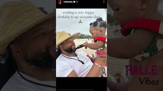 Halle Bailey Wishes Her Dad Happy Birthday 😊❤️ Halo halle halo hallebailey [upl. by Romelda]