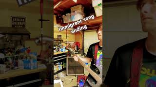 Immigrant song ending guitar riff guitarplaying riffhard guitarriff music funriff guitartech [upl. by Arual782]