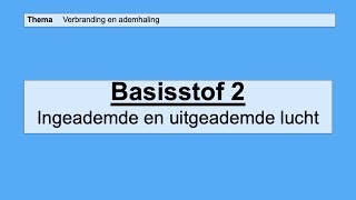 VMBO HAVO 2  Verbranding en ademhaling  Basisstof 2 Ingeademde en uitgeademde lucht [upl. by Yrol705]