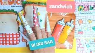 🎀 PAPER DIY 🎀  SANDWICH BLIND BAG PAPER SQUISHY ASMR paperdolladilahasna paperdiy asmr [upl. by Eirok342]