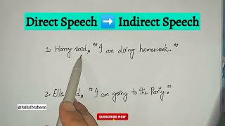 Direct Speech into Indirect Speech  English Grammar english learning education tutorial viral [upl. by Rogergcam575]