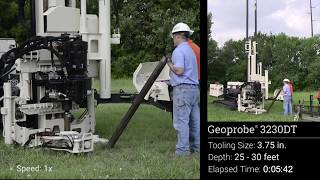 Geoprobe® 3230DT  Driving 375 in Tooling to 30 Feet [upl. by Lohner376]