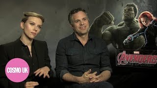 Cosmopolitan UK flip sexist questions on The Avengers Scarlett Johansson and Mark Ruffalo [upl. by Vick]