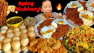 SPICY 2x CURRENT PANIPURI CHATPAT amp SADEKO MOMO MUKBANG ASMR  NO TALKING [upl. by Burford910]