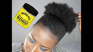 MURRAYS BEESWAX ON 4C NATURAL HAIR  4C HAIR SLEEK  AMI FULLEST [upl. by Balac]