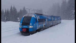 Des trains dans la neige du Lioran 2324 Janvier 2021 [upl. by Iruam]