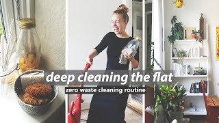 ZERO WASTE CLEANING ROUTINE  doing laundry cleaning amp dishes [upl. by Oiramad]