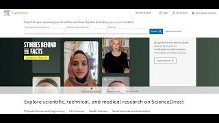 ScienceDirect Journals Tutorial [upl. by Aivyls]