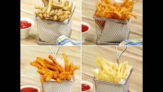 How to Make 4 Ways French Fries [upl. by Ragucci]