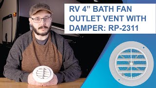 RV 4quot Bath Fan Outlet Vent With Damper [upl. by Roobbie]