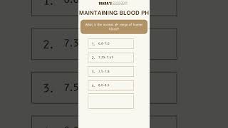 Biology MCQ What is the normal pH range of human blood Diarasacademy [upl. by Stephani]