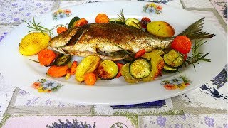 126 Orata al forno con verdure  Secondo piatto di pesce [upl. by Ingunna]