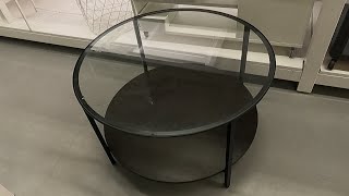 IKEA VITTSJO COFFEE TABLE BROWN BLACK GLASS CLOSER LOOK IKEA FURNITURE SHOPPING TABLES REVIEWS [upl. by Daisy185]