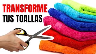 3 Trucos Geniales para hacer con Toallas  transforme tus toallas viejas [upl. by Gershon]