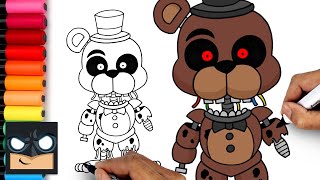 How To Draw Ignited Freddy  Five Nights at Freddys [upl. by Sybilla]