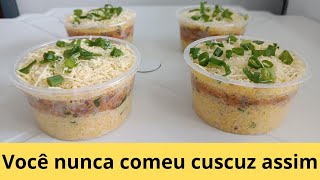 Faça e venda Como fazer cuscuz nordestino recheado com carne seca e requeijão [upl. by Aharon940]