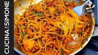 Pasta con sugo di Polpo congelato I segreti per avere un ottimo piatto di pesce con pochi soldi [upl. by Giuliana]