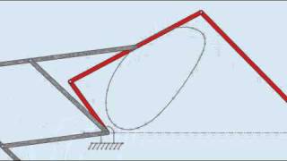 Pantograph  copying a path of point on a coupler of four bar linkage [upl. by Mendelson]