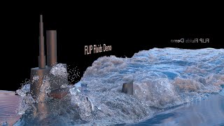 Water simulation on the example of a submarine [upl. by Ellecram]