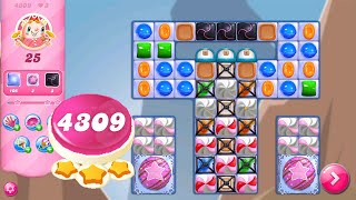 Candy Crush Saga Level 4309 NO BOOSTERS  3 Stars 🌟🌟🌟 [upl. by Yecam]