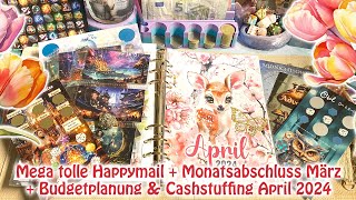 💝 Monatsabschluss März  Budgetplanung amp Cashstuffing April  tolle SparspielPost auspacken 💝 [upl. by Yeldua]