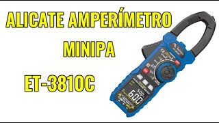 ALICATE AMPERÍMETRO MINIPA ET3810C [upl. by Licko]