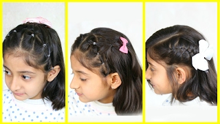 3 Simple amp Cute Hairstyles for Medium Hair  MyMissAnand [upl. by Zimmermann]