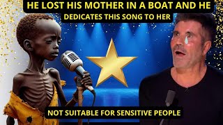 No one could hold back tears boy shakes up got Talent 2024 WITH song to his mother lost ina boat agt [upl. by Amis]