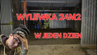 Wylewka betonowa w garażu blaszanym w jeden dzień [upl. by Pancho]