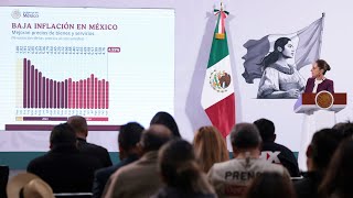 Inflación de México entre las más bajas de OCDE Conferencia presidenta Sheinbaum [upl. by Aspia114]