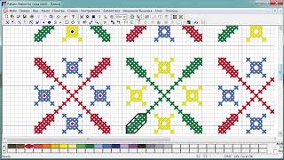 Урок 2 Крестик Виды стежков в программе Pattern Maker [upl. by Annwahs]