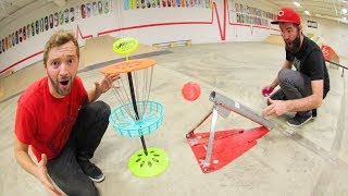 GAME OF MINI FRISBEE GOLF  Trick shots [upl. by Hightower174]