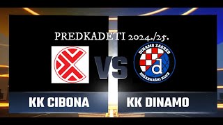 KK CIBONA VS KK DINAMO 19 10 2024 PREDKADETI [upl. by Mastat]