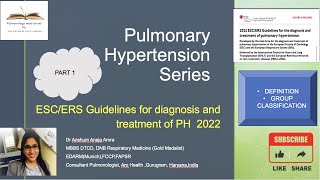 Pulmonary Hypertension Latest Guidelines ERSESC 2022Read aloud Part 1 classification [upl. by Pell863]