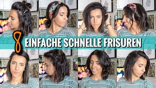 8 EINFACHE amp SCHNELLE FRISUREN für den Alltag  OHNE FLECHTEN  Geeignet für kurze Haare [upl. by Roseanne]