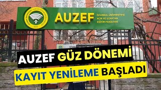 İstanbul Üni Aöf AUZEF 2024 Güz Dönemi Kayıt Yenileme Başladı AUZEF Kayıt Yenileme Nasıl Yapılır [upl. by Rubia]