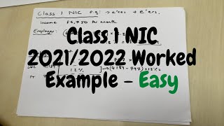 How To Calculate UK National Insurance Contribution 202122  Employees and Employer Basic Example [upl. by Butch]