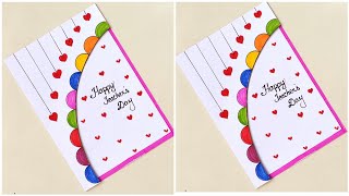 white paper Teachers day card makingCute greeting Card for Teachers day 2023Card for Teachers [upl. by Ymmot]