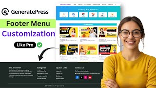 Create Custom Footer Menu Using Elementor in WordPress  GeneratePress Footer Customization [upl. by Will456]