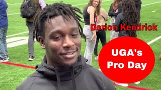 Derion Kendrick interview at UGAs Pro Day [upl. by Severson]