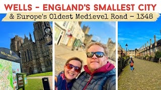 ENGLANDS SMALLEST CITY  Wells Somerset  Europes Oldest Medieval Road  Hot Fuzz Film Locations [upl. by Kerstin965]